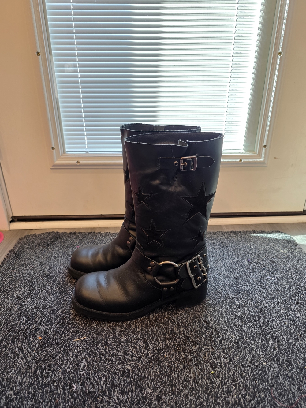 Dingo Blacklist Star-Detail Mid-Calf Moto Boots